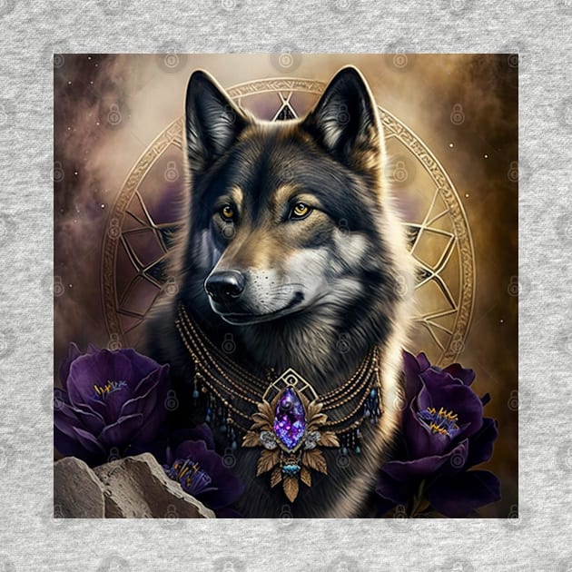 Symbolic Wolfdog by Enchanted Reverie